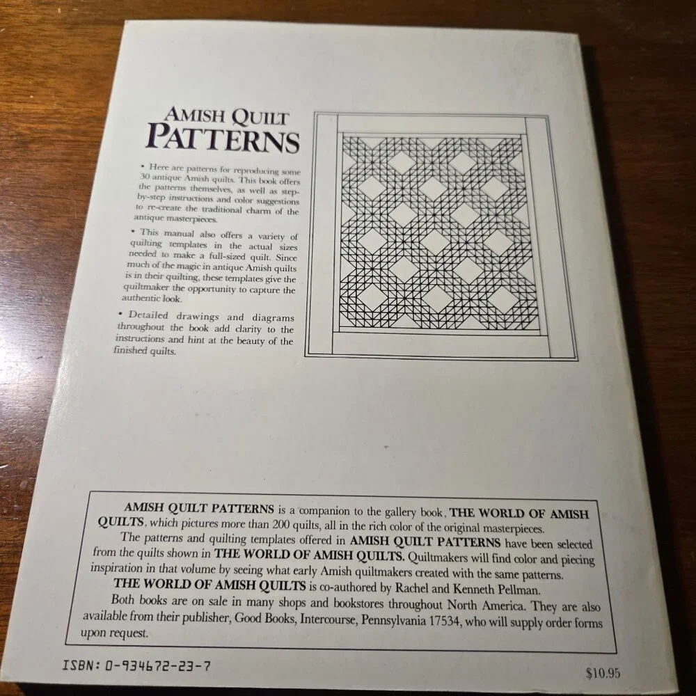 Amish Quilt Patterns, Rachel T Pellman 0934672237 GOOD Paperback